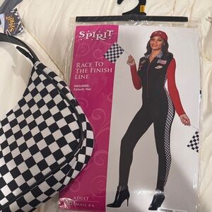 Spirit Racing Champion Costume with Red and Black, bag included